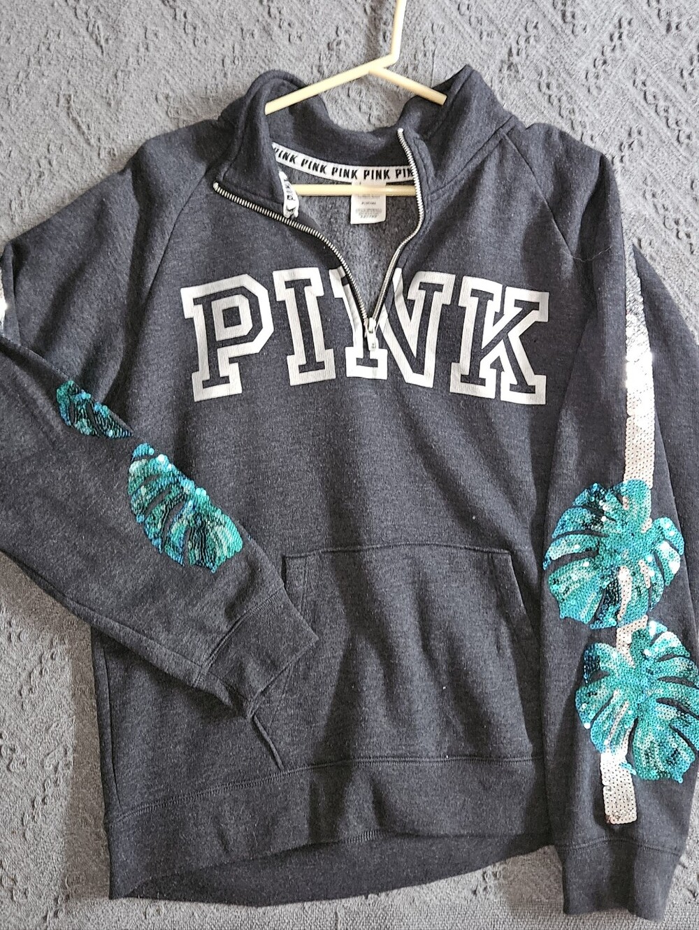 Women's Victoria Secret Pink Quarter Zip